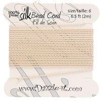 Dazzle-It! 2 meters of #6 Beige Silk Cord