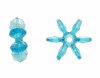 100, 5x14mm Acrylic Transparent Aqua Paddle Wheel Beads