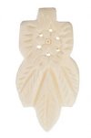  1, 56x30mm Carved White Dreamcatcher Worked on Bone Pendant