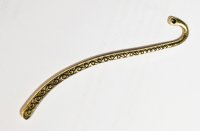 1, 85mm Antique Gold Bookmark with Scroll Design