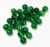 25 8mm Round Green Fiber Optic Cat Eye Beads