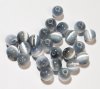 25 8mm Round Grey Fiber Optic Cat Eye Beads