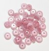 40 3x6mm Pink Fiber Optic Rondelles