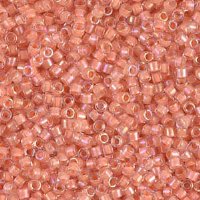 DB-0068 5.2 Grams of 11/0 Dyed Lined Peach Lustre Delica Beads