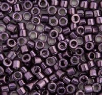 DB-0455 5.2 Grams of 11/0 Nickel Plated Dyed Dark Plum Delica Beads