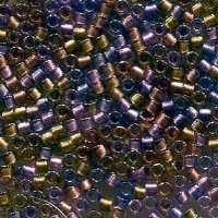 DB-0986 5.2 Grams of 11/0 Sparkling Purple Gold Lined Crystal Delica Beads