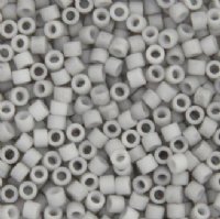 DB-1518 5.2 Grams of 11/0 Opaque Matte Light Smoke Grey Delica Beads