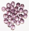 25 10mm Faceted Round Transparent Cardinal Purple Firepolish Beads