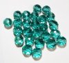 25 10mm Faceted Round Transparent Light Turquoise Firepolish Beads