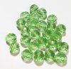 25 10mm Faceted Round Transparent Peridot Firepolish Beads