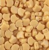 10 Grams 7.5mm Opaque Ivory Czech Glass Ginko Leaf Beads