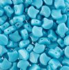 10 Grams 7.5mm Opaque Turquoise Blue Czech Glass Ginko Leaf Beads