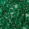 10 Grams 7.5mm Transparent Emerald Czech Glass Ginko Leaf Beads