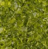 10 Grams 7.5mm Transparent Olivine Czech Glass Ginko Leaf Beads