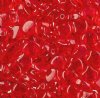 10 Grams 7.5mm Transparent Ruby Red Czech Glass Ginko Leaf Beads