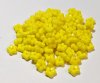 100 3x7mm Opaque Yellow Flower Spacer Beads