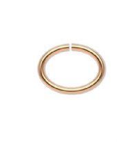 88, 8x6mm Gold Plated Oval Jump Rings