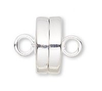 6, 4x8mm Silver Plated Magnetic Clasps