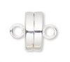 6, 4x8mm Silver Plated Magnetic Clasps