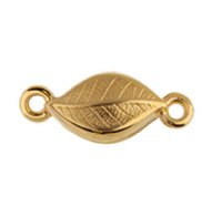 1, 17.6x7.4mm Gold Plated Magnetic Leaf Clasp