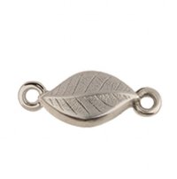 1, 17.6x7.4mm Antique Silver Magnetic Leaf Clasp