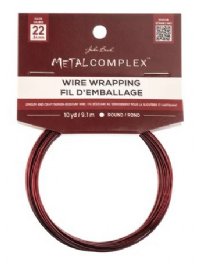 10 Yards of 22 Gauge Burgundy Metal Complex Wire Wrapping Wire