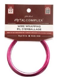 10 Yards of 22 Gauge Magenta Metal Complex Wire Wrapping Wire