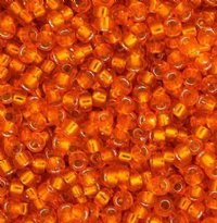 SB11-0008 22g of Silverlined Orange 11/0 Miyuki Seed Beads