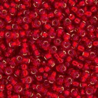 SB11-0011 22g of Silverlined Ruby Red 11/0 Miyuki Seed Beads