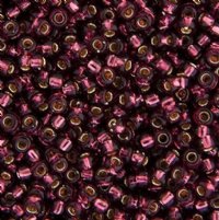 SB11-0013 22g of Silverlined Dark Smoky Amethyst 11/0 Miyuki Seed Beads