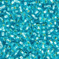 SB11-0018 22g of Silverlined Aqua 11/0 Miyuki Seed Beads