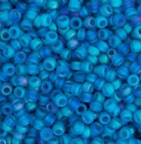 SB11-0149FR 22g of Transparent Matte Capri Blue AB 11/0 Miyuki Seed Beads