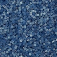 25 Grams of 10/0 Two-Cut Satin Solgel Blue Seed Beads