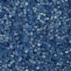 25 Grams of 10/0 Two-Cut Satin Solgel Blue Seed Beads