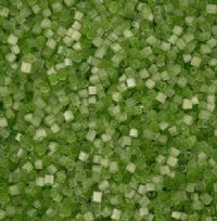 50 Grams of 10/0 Two-Cut Satin Solgel Green Seed Beads