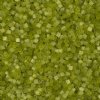 25 Grams of 10/0 Two-Cut Satin Solgel Light Green Seed Beads