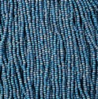 1 Hank of 11/0 Opaque Matt Blue Rainbow Seed Beads