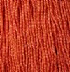 1 Hank of 11/0 Opaque Matt Orange Rainbow Seed Beads