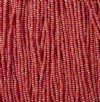 1 Hank of 11/0 Opaque Matt Red Rainbow Seed Beads