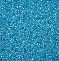 50 Grams of 11/0 Silverlined Solgel Aqua Seed Beads