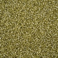 50 Grams of 11/0 Silverlined Solgel Avacado Seed Beads