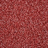 50 Grams of 11/0 Silverlined Solgel Dark Pink Seed Beads