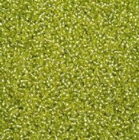 50 Grams of 11/0 Silverlined Solgel Light Green Seed Beads