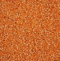 50 Grams of 11/0 Silverlined Solgel Orange Seed Beads