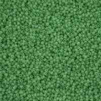 50 Grams of 11/0 Dark Green Alabaster Solgel Seed Beads