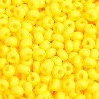 50g 6/0 Opaque Matte Golden Yellow Seed Beads