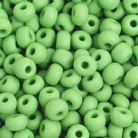 50g 6/0 Opaque Matte Light Green Seed Beads