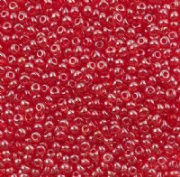 50g 6/0 Transparent Red Sfnx Lustre Seed Beads