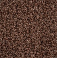 22 Grams of 8/0 Dark Brown Terra Intensive Lined Crystal Seed Beads