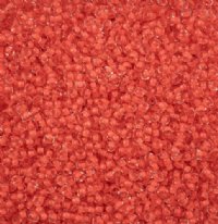 22 Grams of 8/0 Orange Terra Intensive Lined Crystal Seed Beads